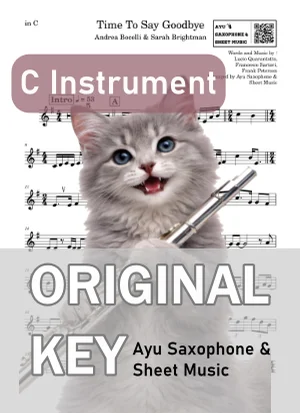 Time To Say Goodbye - アンドレア・ボチェッリ (C Instrument – Flute, etc.) by Ayu Saxophone &amp; Sheet Music