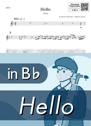 Hello ( inB♭ / ハロー / アデル ) - Adele by Kaname@Popstudio