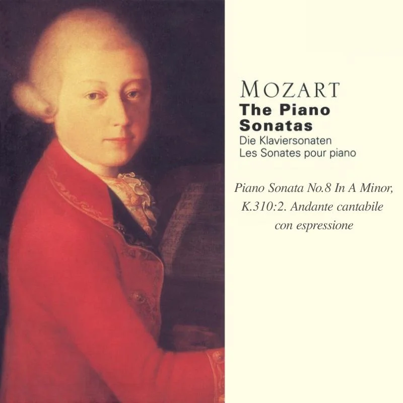 Piano Sonata No.8 In A Minor, K.310 2nd Mov - Wolfgang Amadeus Mozart (for Piano Solo With Fingering Original) by poon