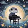 光るピアノ