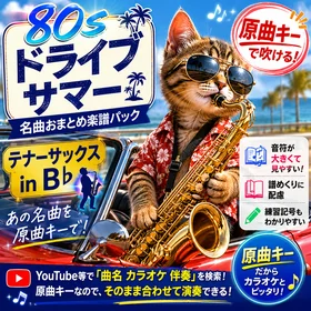 80sドライブサマー・名曲おまとめ楽譜パック|テナーサックス in B♭ 原曲キー対応
